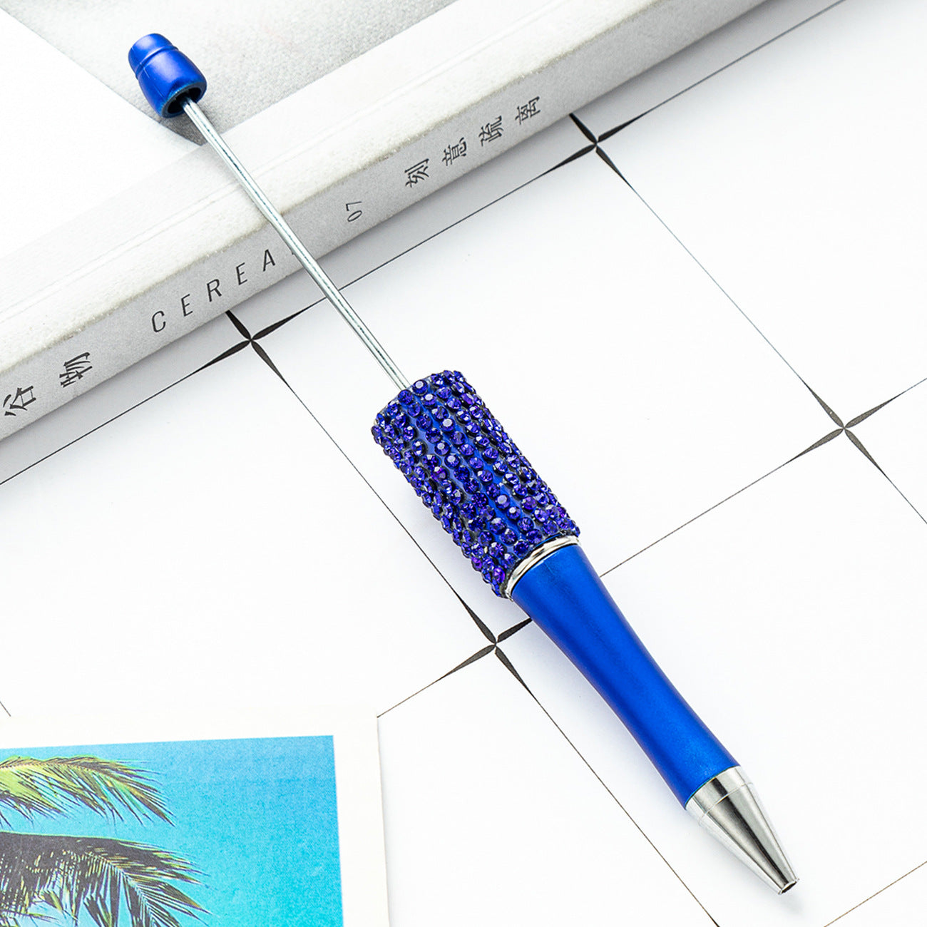 【A2】DIY creative beaded pen with rhinestones