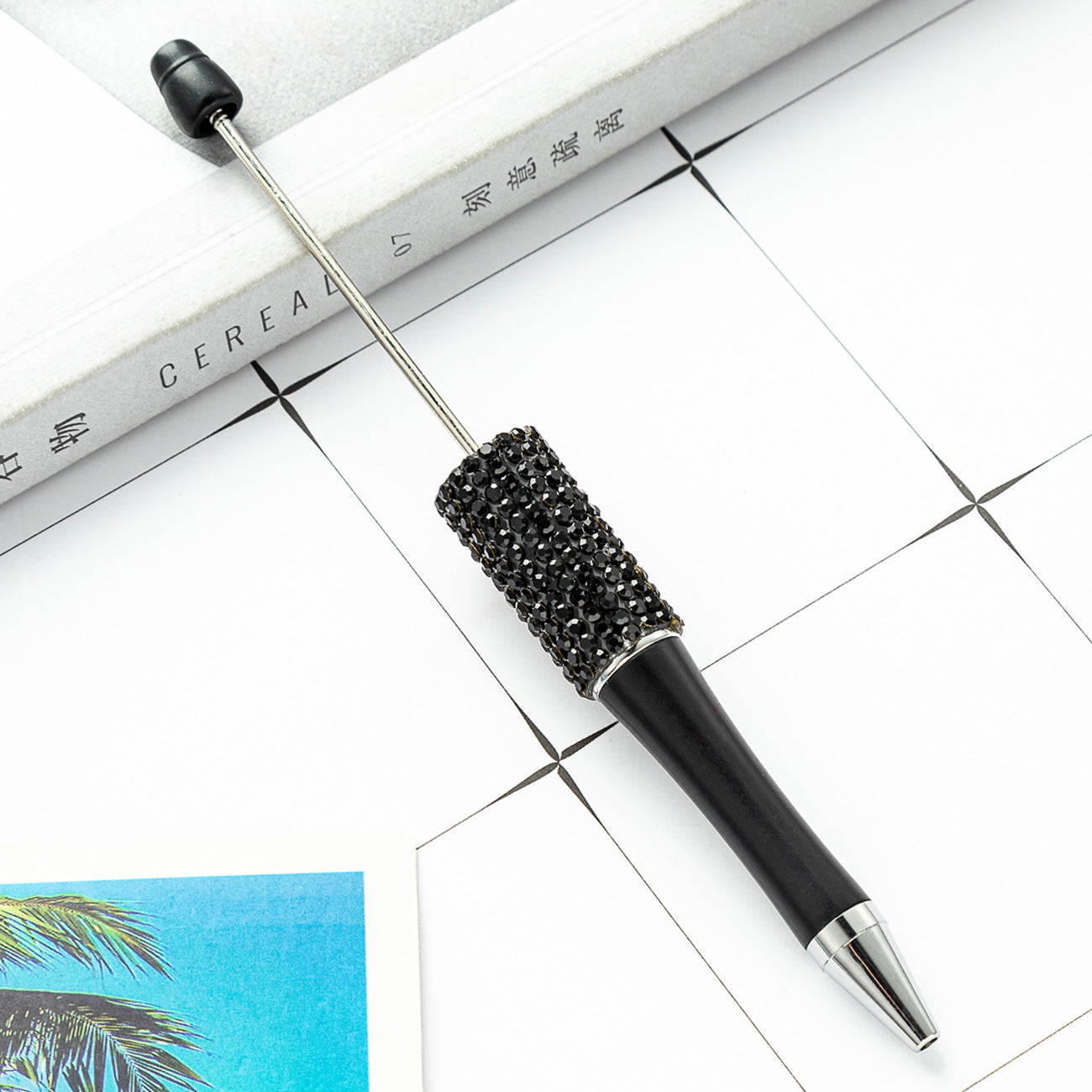 【A2】DIY creative beaded pen with rhinestones