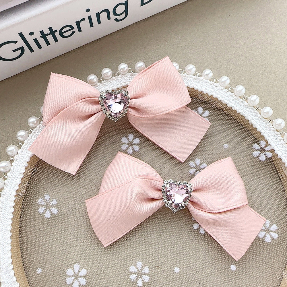 【B14】Heart-shaped Gemstone Bow