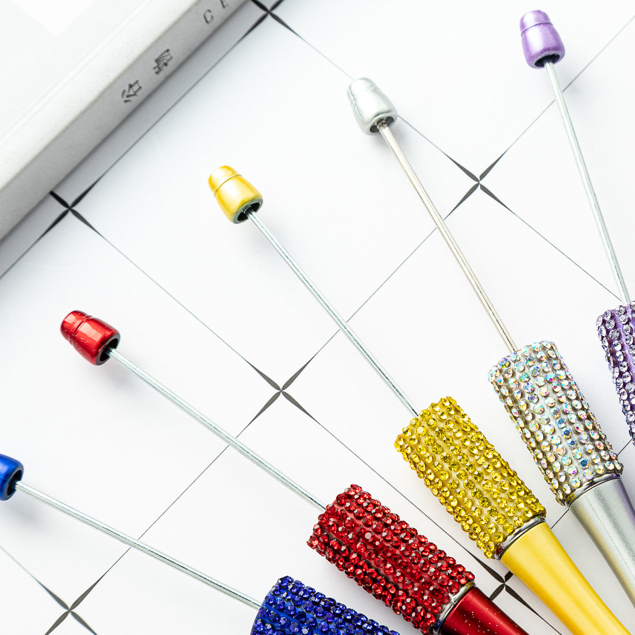 【A2】DIY creative beaded pen with rhinestones