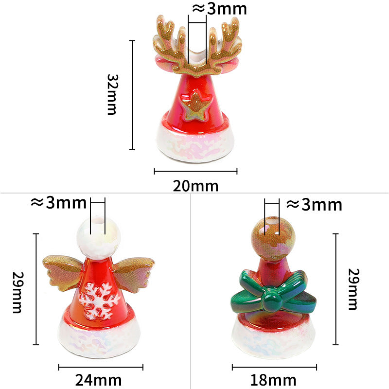 【B3】Baked enamel UV-plated colorful Christmas ha