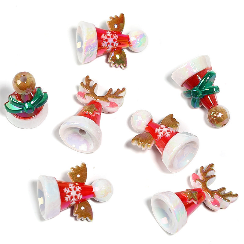 【B3】Baked enamel UV-plated colorful Christmas ha