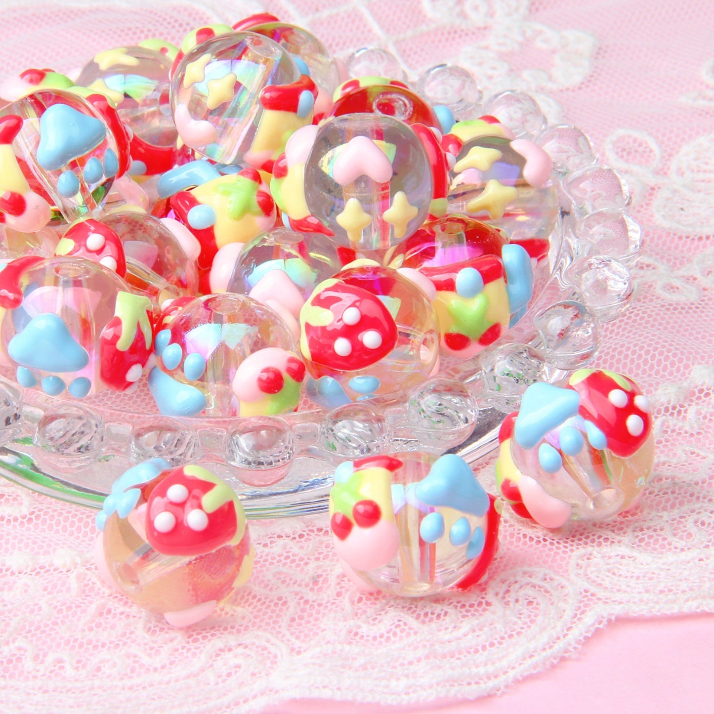 【B1】Acrylic Hand-painted Beads