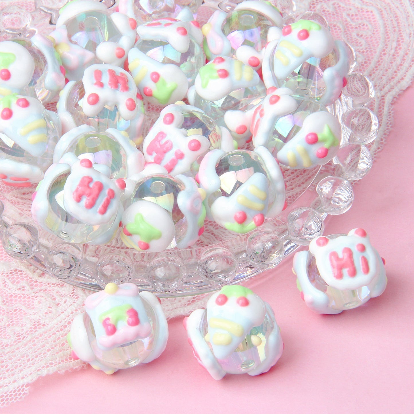 【B1】Acrylic Hand-painted Beads