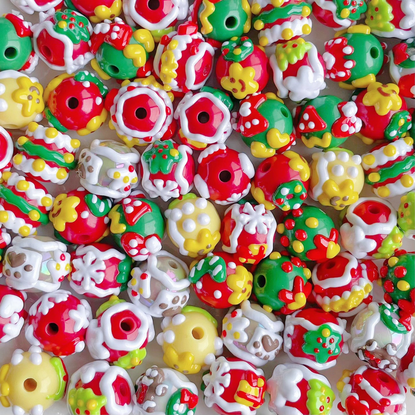 【B6】Cartoon Christmas beaded strands.RD