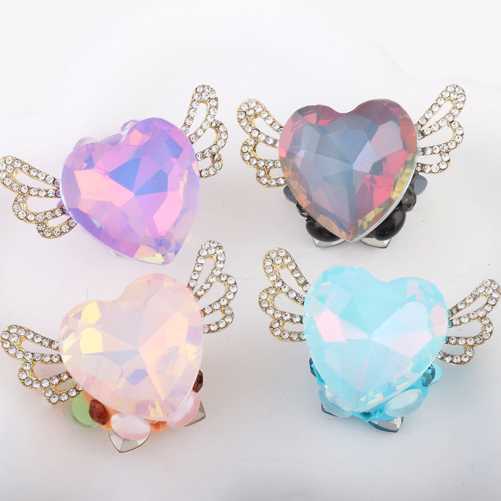 【B14】Heart-shaped Gemstone Bow