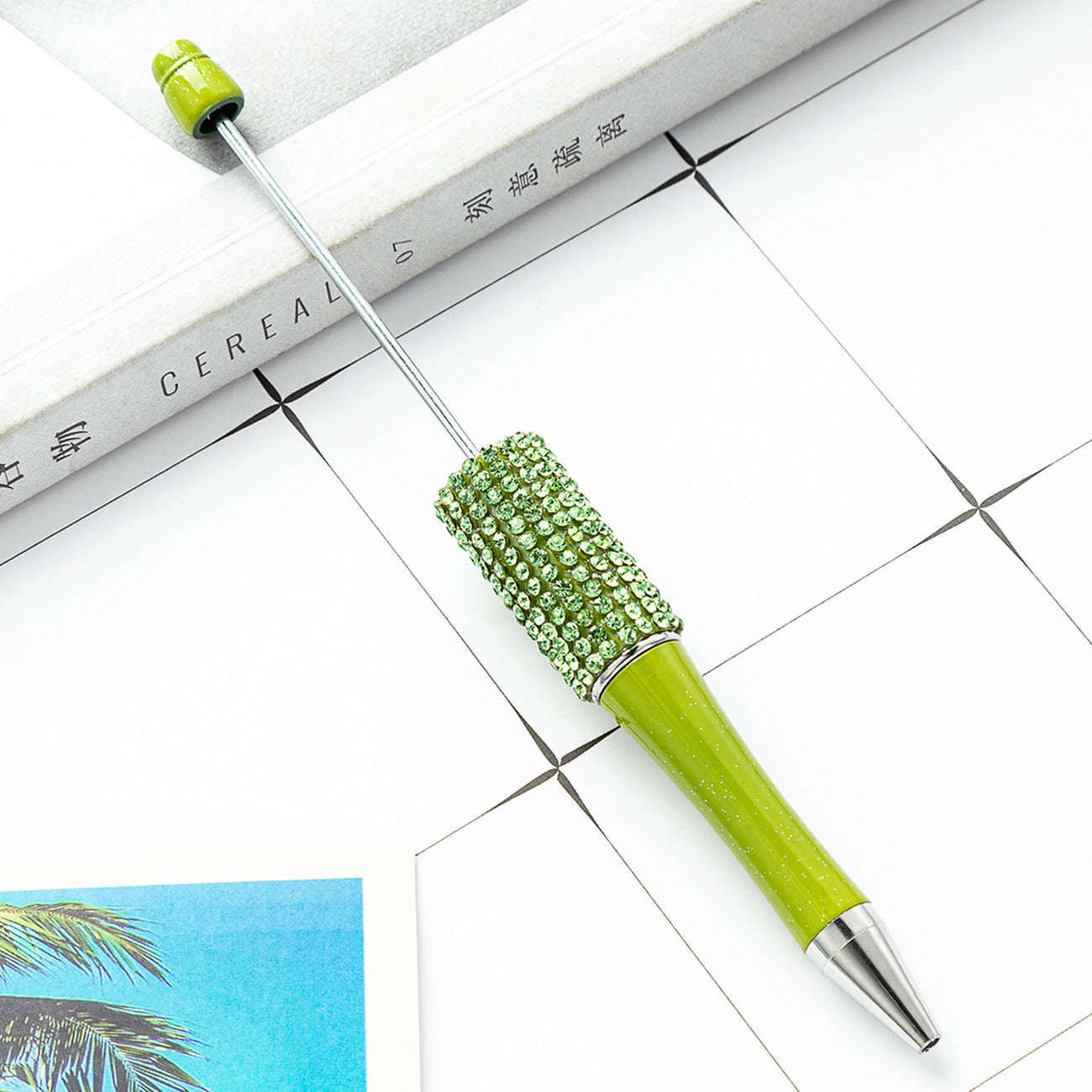 【A2】DIY creative beaded pen with rhinestones