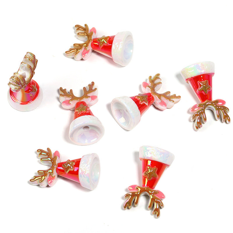 【B3】Baked enamel UV-plated colorful Christmas ha