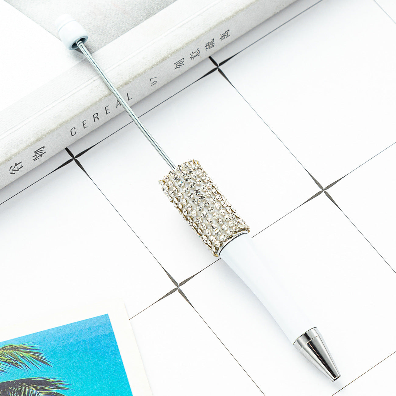 【A2】DIY creative beaded pen with rhinestones