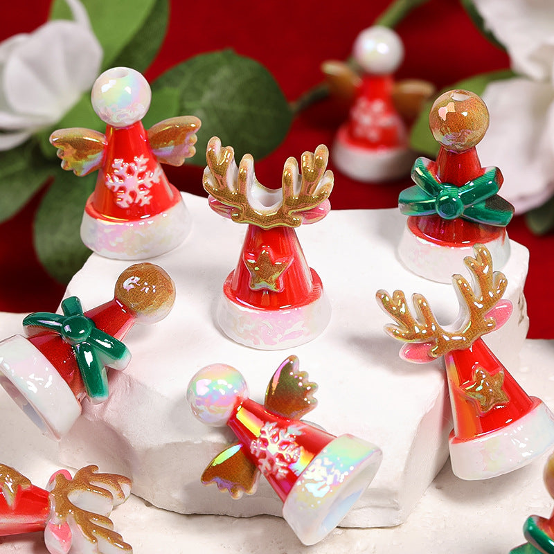 【B3】Baked enamel UV-plated colorful Christmas ha