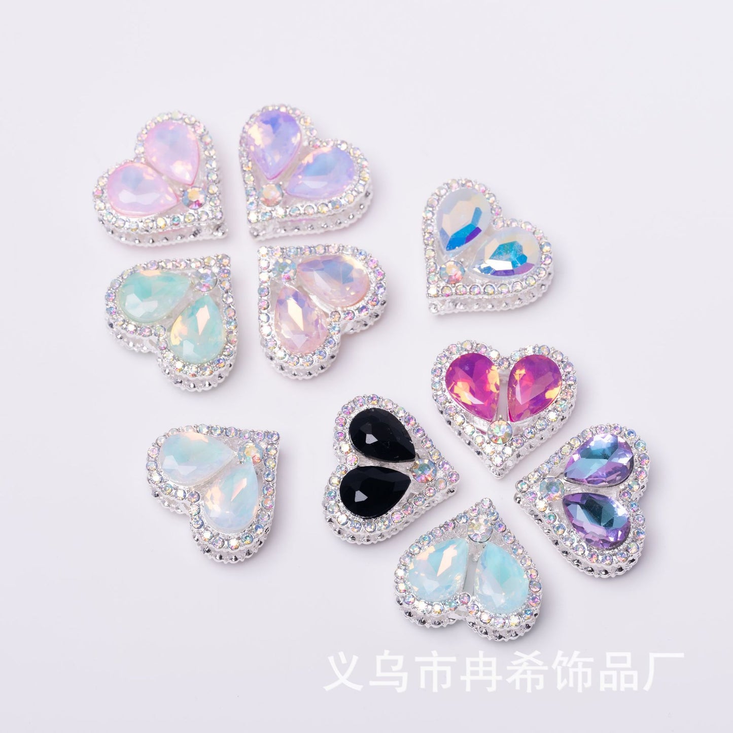 【B7】Crystal Colorful Diamond Heart