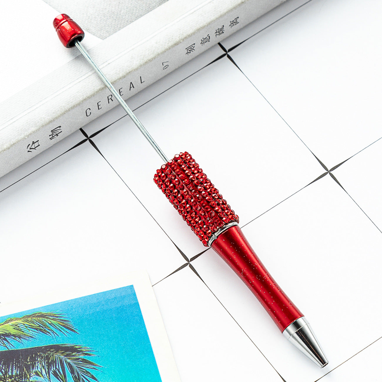 【A2】DIY creative beaded pen with rhinestones