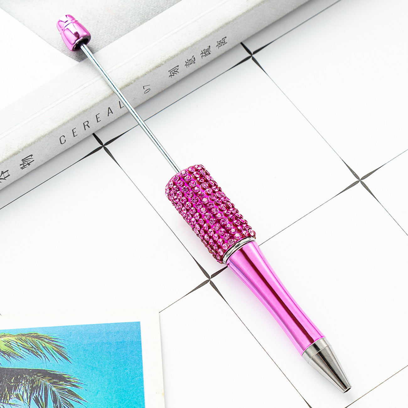 【A2】DIY creative beaded pen with rhinestones