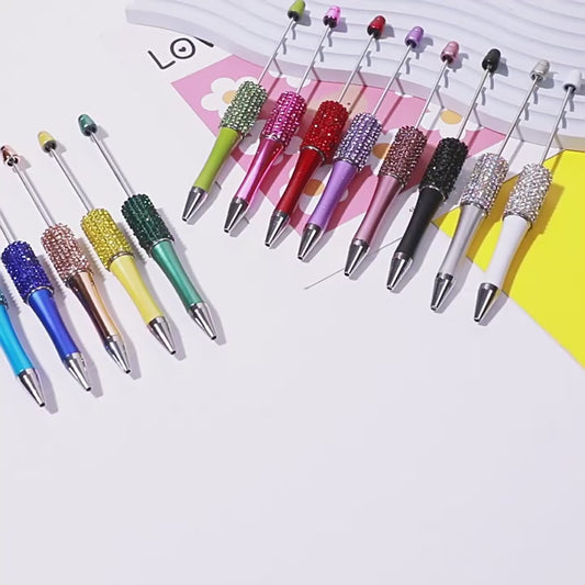 【A2】DIY creative beaded pen with rhinestones